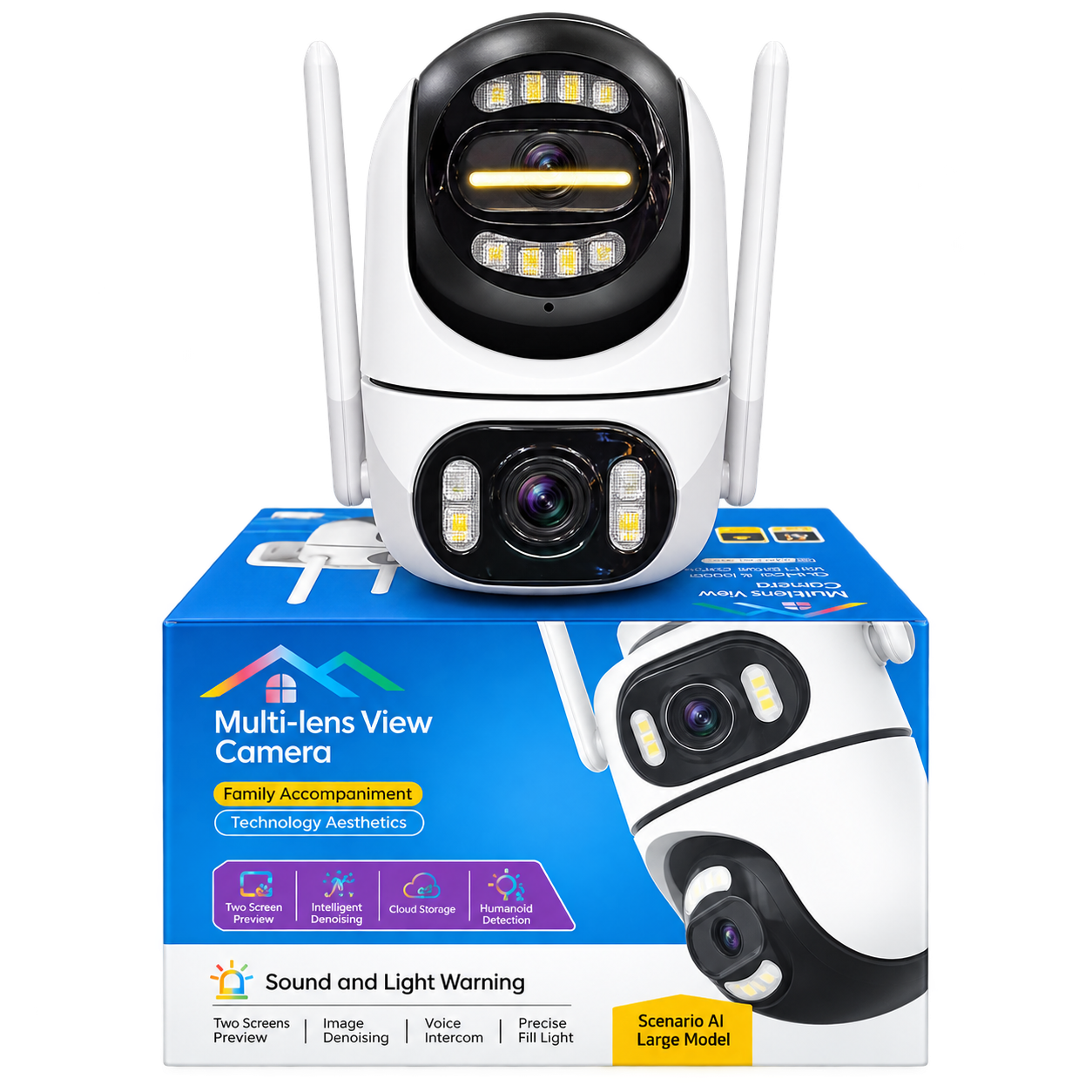 Camara Dual Externo Wi-Fi Mod. Q2-6MP